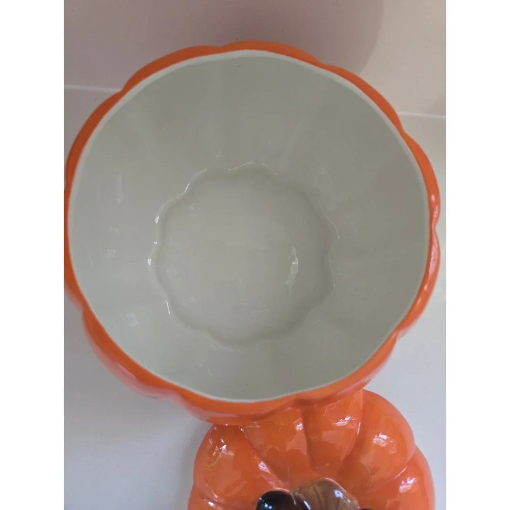 Halloween‎ Jack-o'-lantern Black Cat Cookie Jar Canister Storage New Without Tag